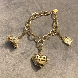 Disney Gold Chain Link Charm Bracelet